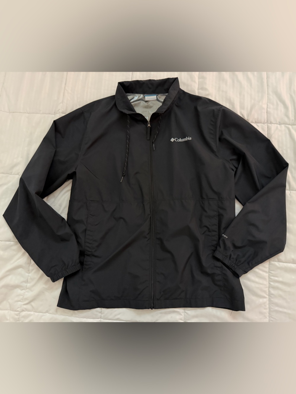Columbia Black Men's Waterproof Hooded Rain Jacket